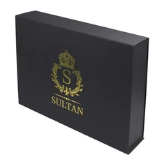 黑色平坦可折叠纸礼品盒